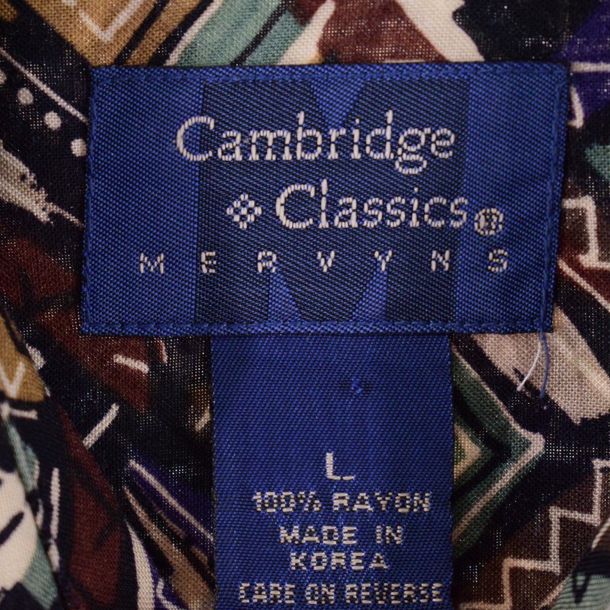 Cambridge Classics 総柄 半袖 レーヨンシャツ ボックスシャツ メンズXXL /eaa349528