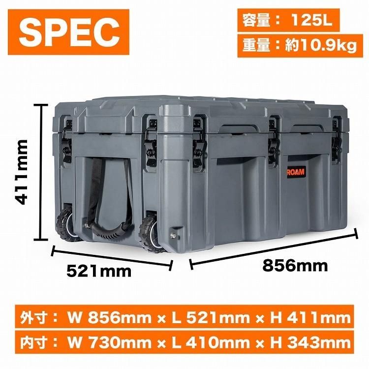 コンテナボックス 125リットル キャスター付き OD GREEN ローリング ラギットケース ロームアドベンチャー ROAM ADVENTURE CO