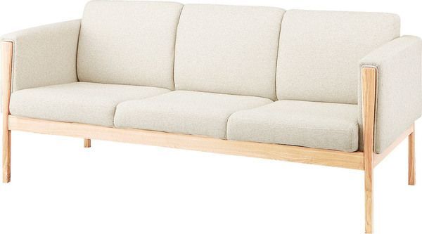 3人掛けソファ 幅172cm メーカー直送 天然木 木製 椅子 イス いす ソファー 木フレーム ウィービングベルト ウレタン塗装 おすすめ 人気 おしゃれ インテリア 家具 ナチュラル シンプル 北欧 オシャレ ファブリック 布張り