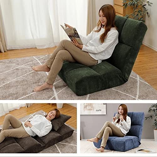 特大 包み込まれる コーデュロイイエロー ワイド 背部14段階リクライニング ポケットコイル 高反発 座椅子 A1115p-684YE セルタン