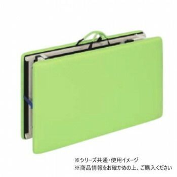 高田ベッド製作所 付添ポータブル 折りたたみ式簡易ベッド 幅55×奥行190×高さ17cm ライムグリーン TB-1262