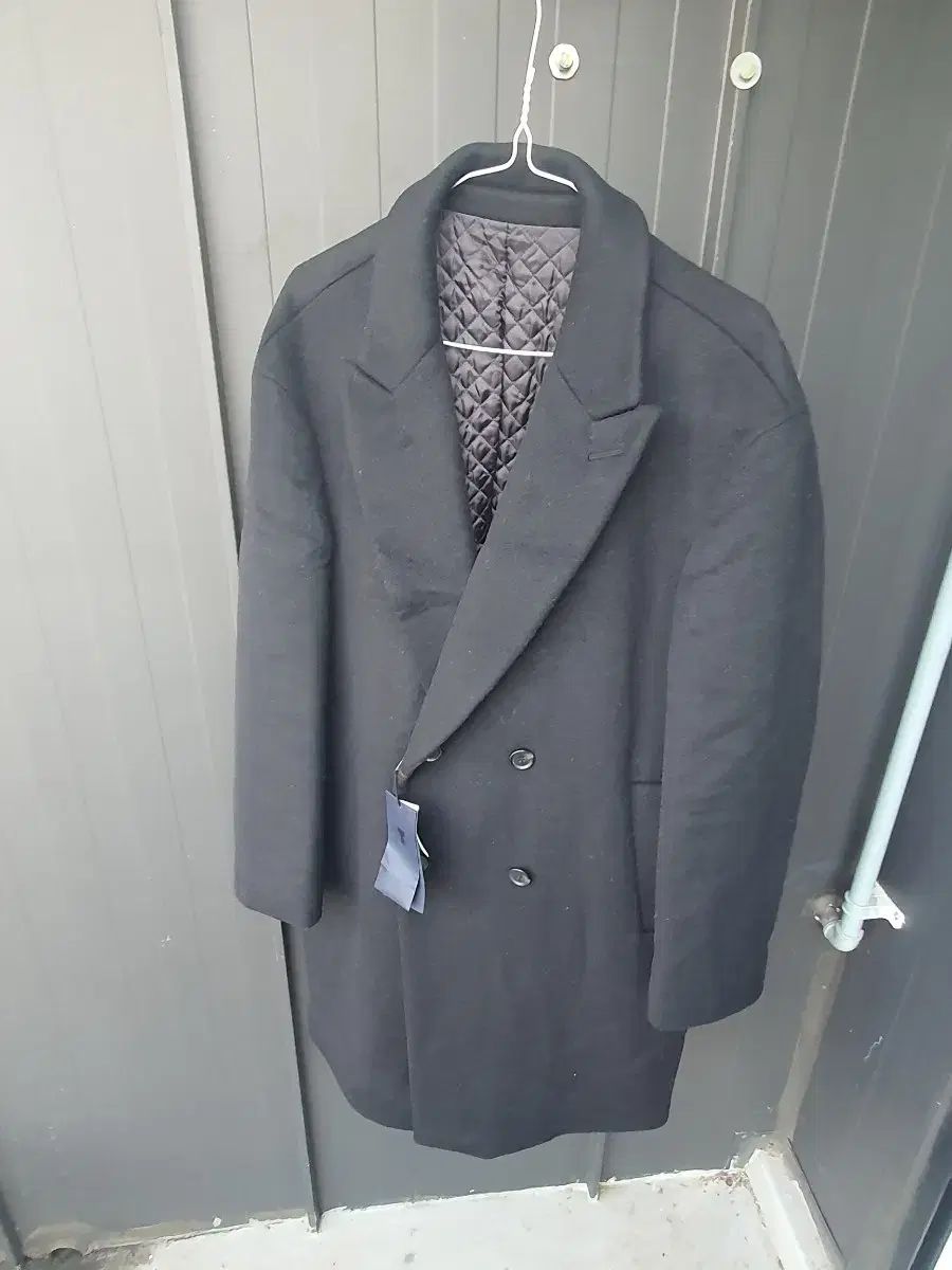 105 T.I for men ダブルブレスト オーバーサイズ ウール混 コート