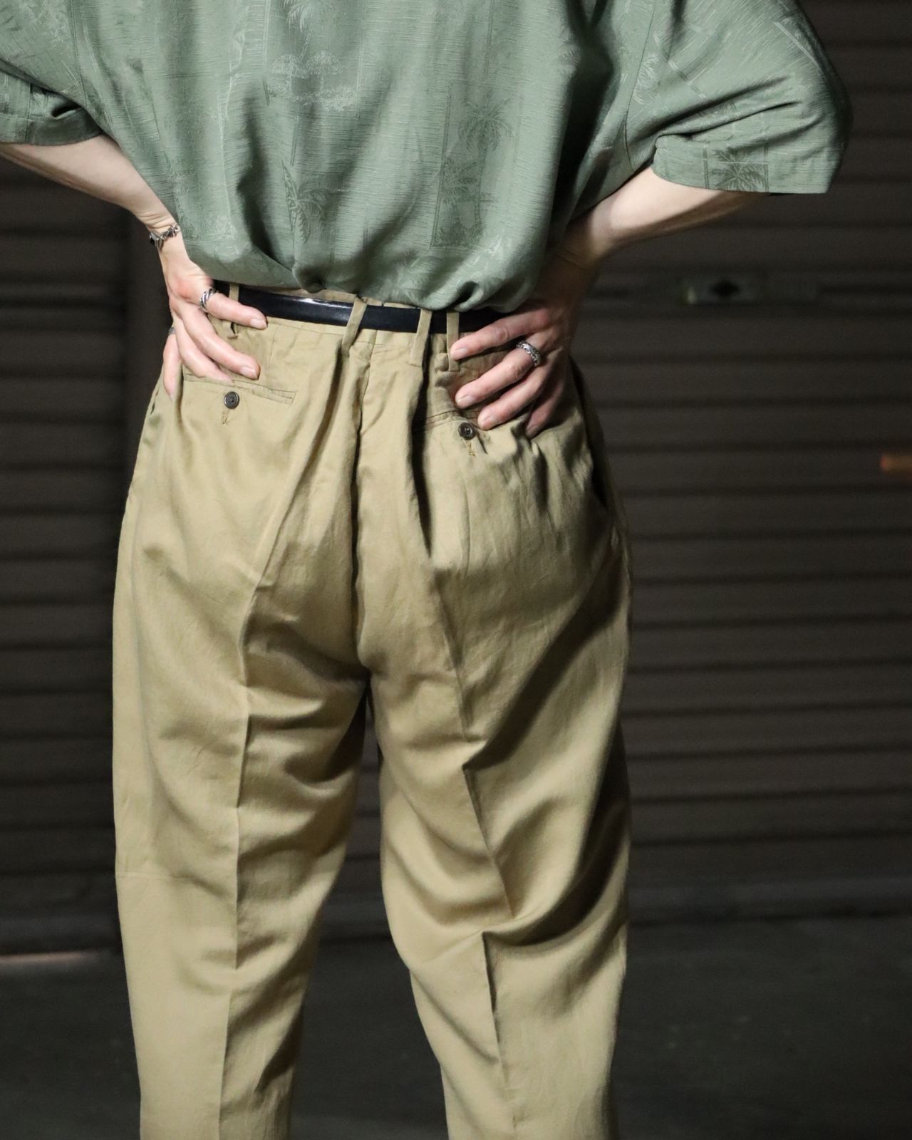 RALPH LAUREN リネン ワイドスラックス ベージュ 希少 ポロラルフローレン ワイドパンツ リネン ベージュ 36/32