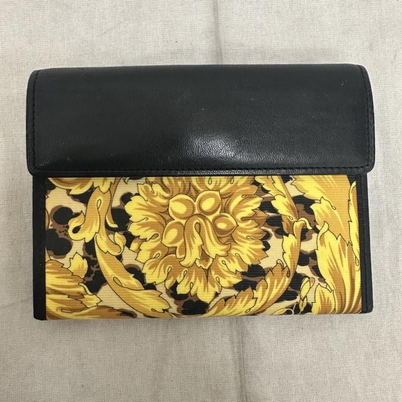 GIANNI VERSACE ヴェルサーチ 長財布 バロック柄レオパード