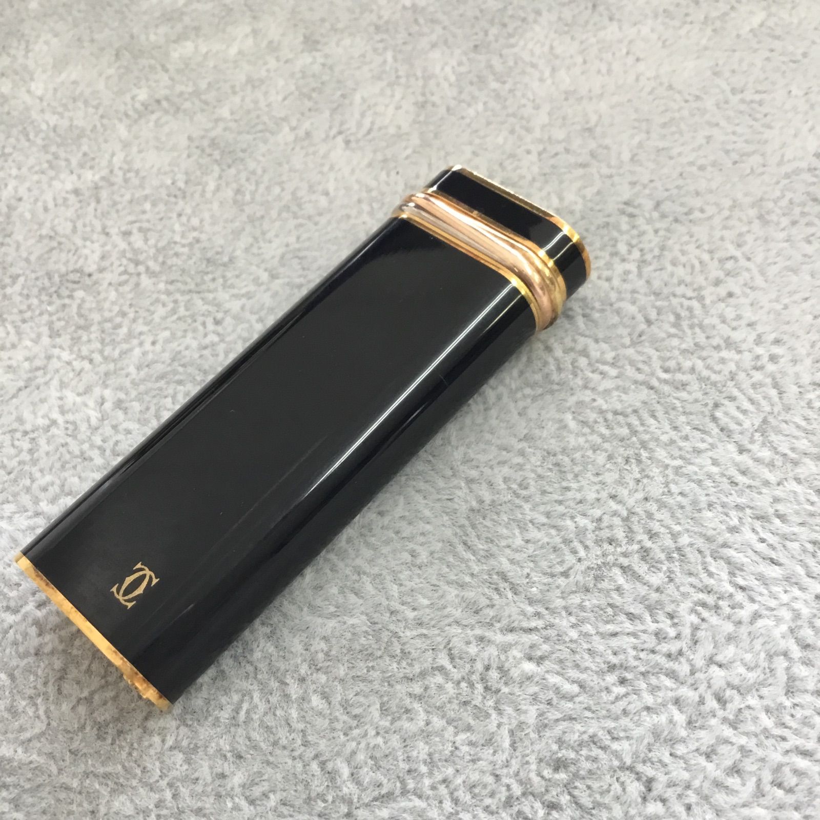 美品 希少 Cartier カルティエ ブラック ゴールド ライター - メルカリ