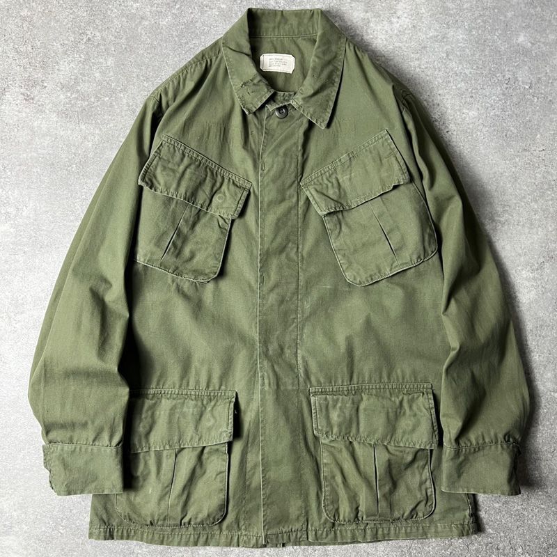 70s 70年製 US ARMY 米軍実物 4th ジャングルファティーグ ジャケット 