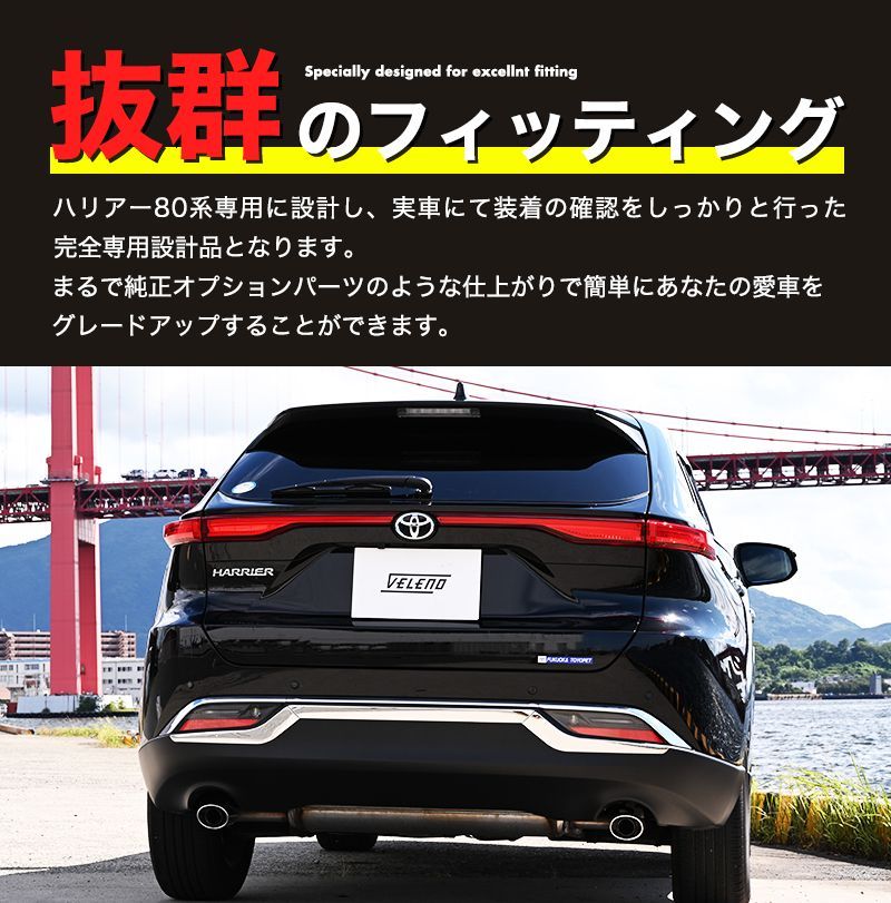 ハリアー80 専用 リア リフレクターガーニッシュ AXUH / MXUA ハリアー