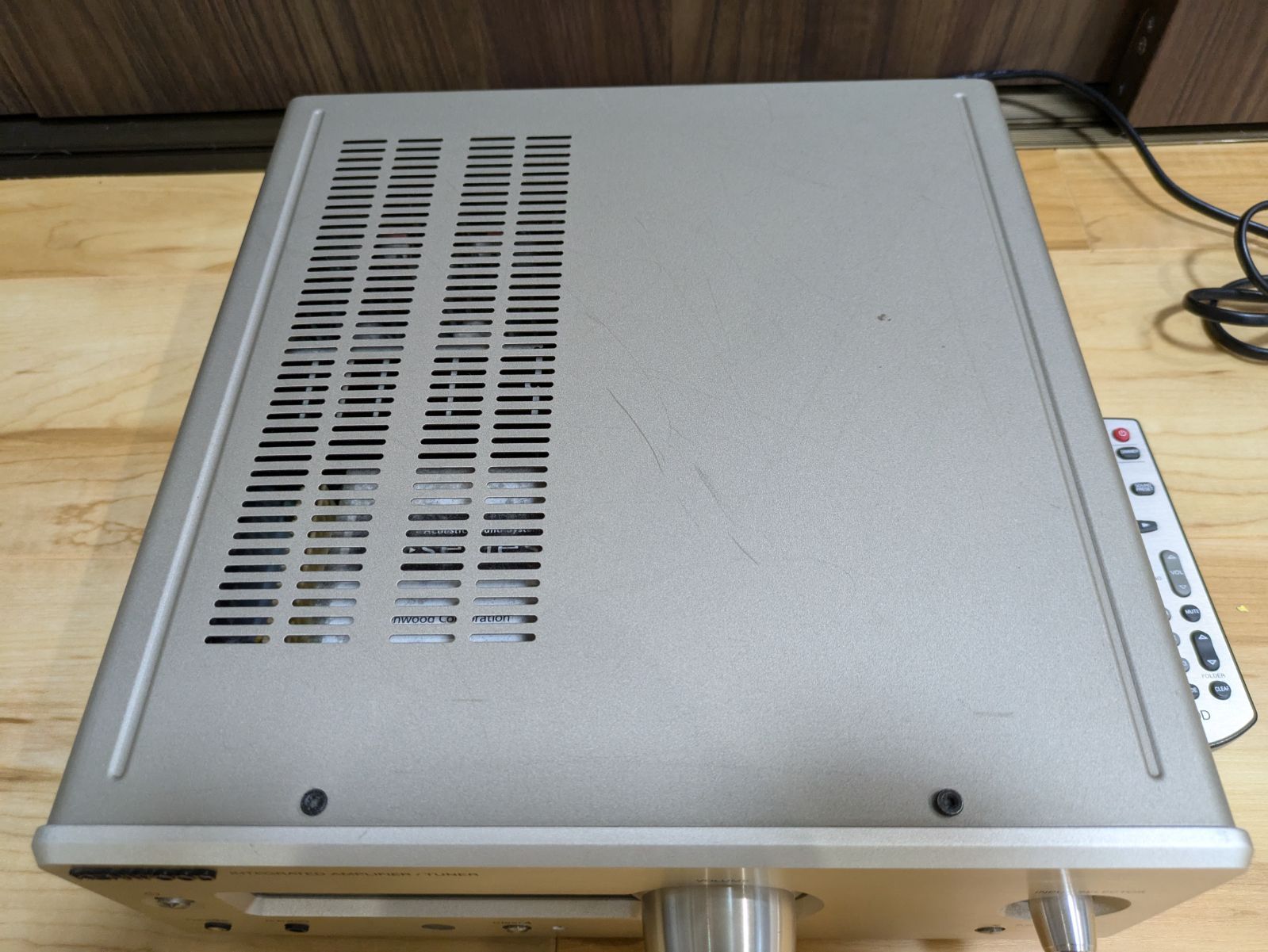 値下　KENWOOD プリメインアンプ R-K1000 リモコン アンテナ 箱付 ジャンク KENWOOD プリメインアンプ Kseries R-K1000 リモコン