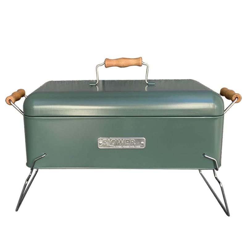 スロウワー SLOWER バーベキュー コンロ 卓上 2~4人用 大 蓋付き BBQ STOVE Alta XB OLIVE グリーン - SLW261