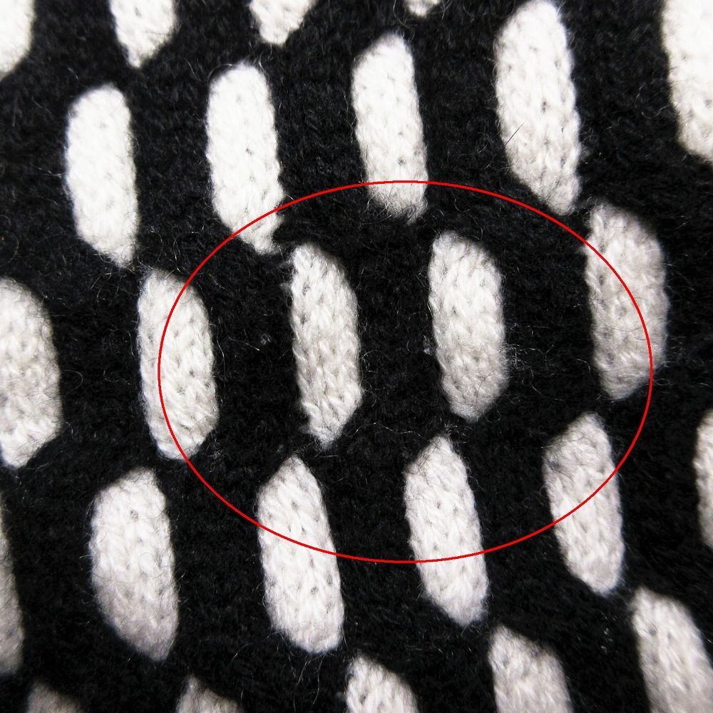 21aw Theory セオリー カシミヤ100％ ニット セーター モックネック バーズアイステッチ トップス S 黒白 レディース 【中古】 21aw Theory セオリー カシミヤ100％ ニット セーター モック