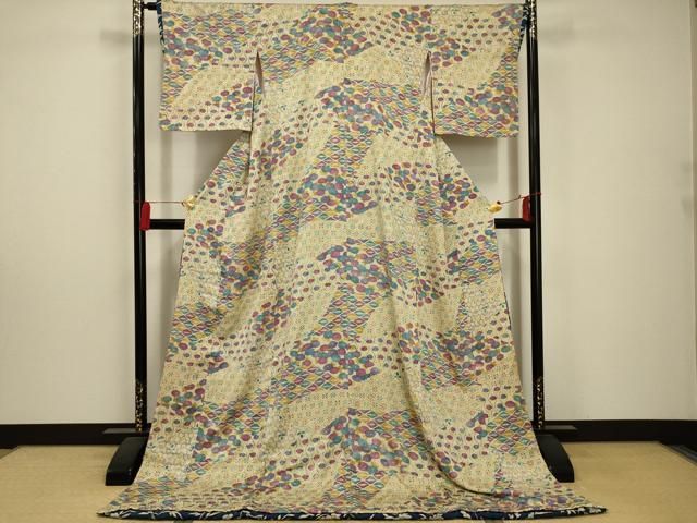 平和屋本店●アンティーク 大正ロマン お引きずり お引き摺り 小紋 和装 結婚式 舞妓 芸妓 芸者 衣装 花蝶文 AABB0678ou