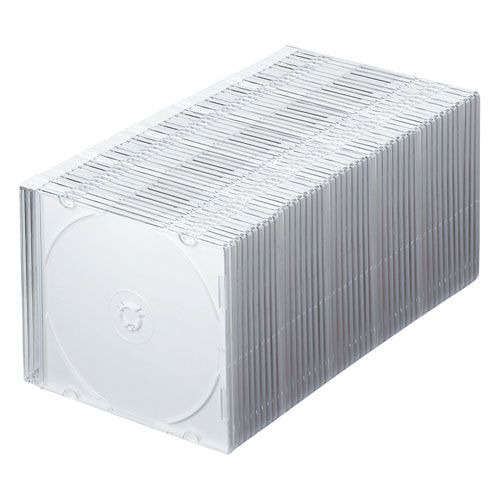 5個セット 50枚×5 サンワサプライ Blu-ray DVD CDケース スリムタイプ 50枚セット ホワイト FCD-PU50MWN2X5