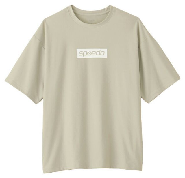 speedo スピード RUSH T BOX GYミスト L SF72430 GM | メンズ ラッシュティー Tシャツ スポーツ 水泳 ストレッチ性 耐久性 柔らかい 軽い ルーズフィットシルエット アスレジャー タウン ボックスロゴ