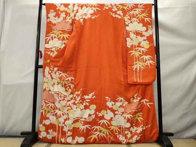 平和屋着物□豪華振袖 刺繍 松竹梅 金彩 三越扱い 正絹 逸品 AAAY8348nf