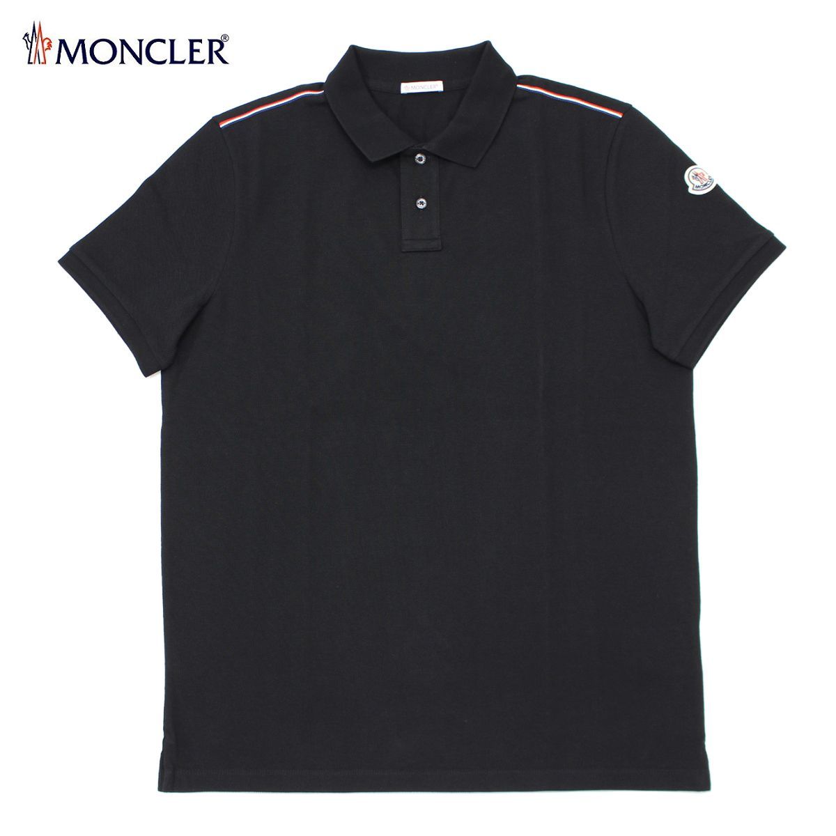76 MONCLER モンクレール 8A73600 84556 ブラック 半袖 ポロシャツ