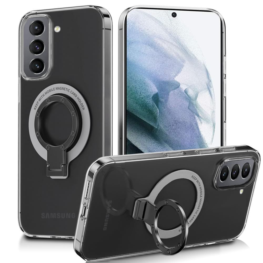 【人気商品】落下防止（Galaxy 滑り止め 擦り傷防止 ストラップホール付き タンド機能 スマホケース クリア S21 S21 ギャラクシーS21 リング付き 透明 MagSafe対応 透明ケース） SCG09 SC-51B ケース 5G