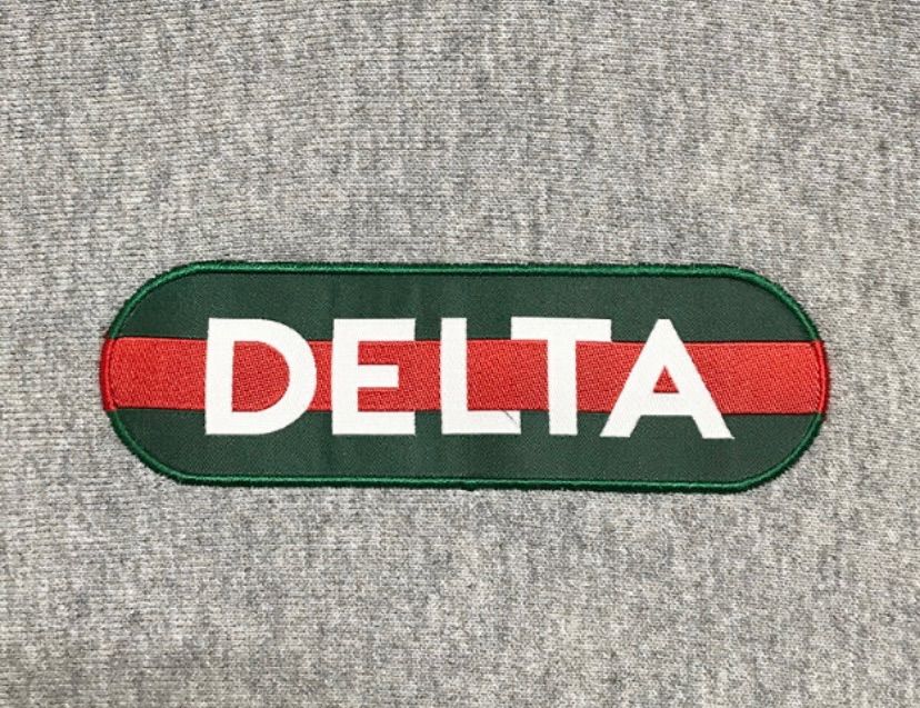 DELTA DECK LOGO HOODIE STRIPE GREY☆