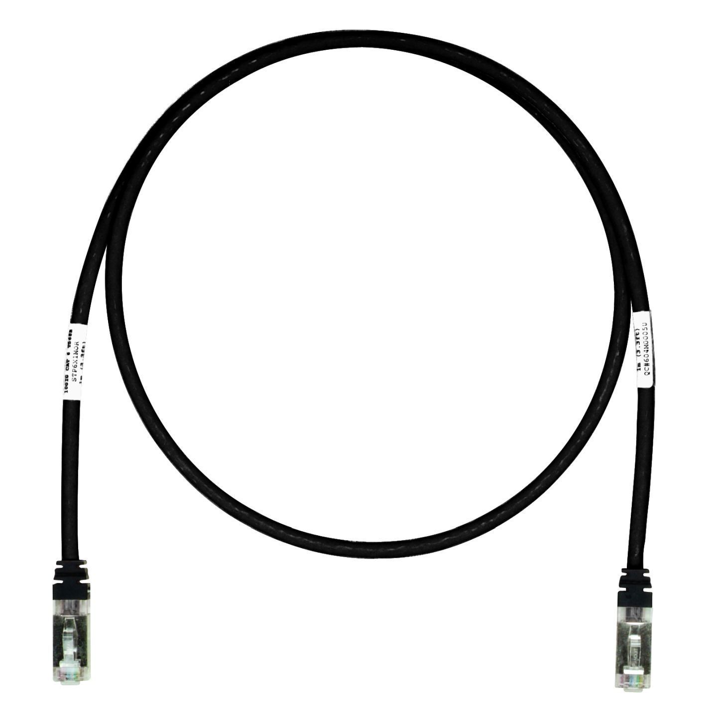 【人気商品】パンドウイット シールド LANケーブル Cat6A プロ仕様 15m 黒 STP6X15MBL