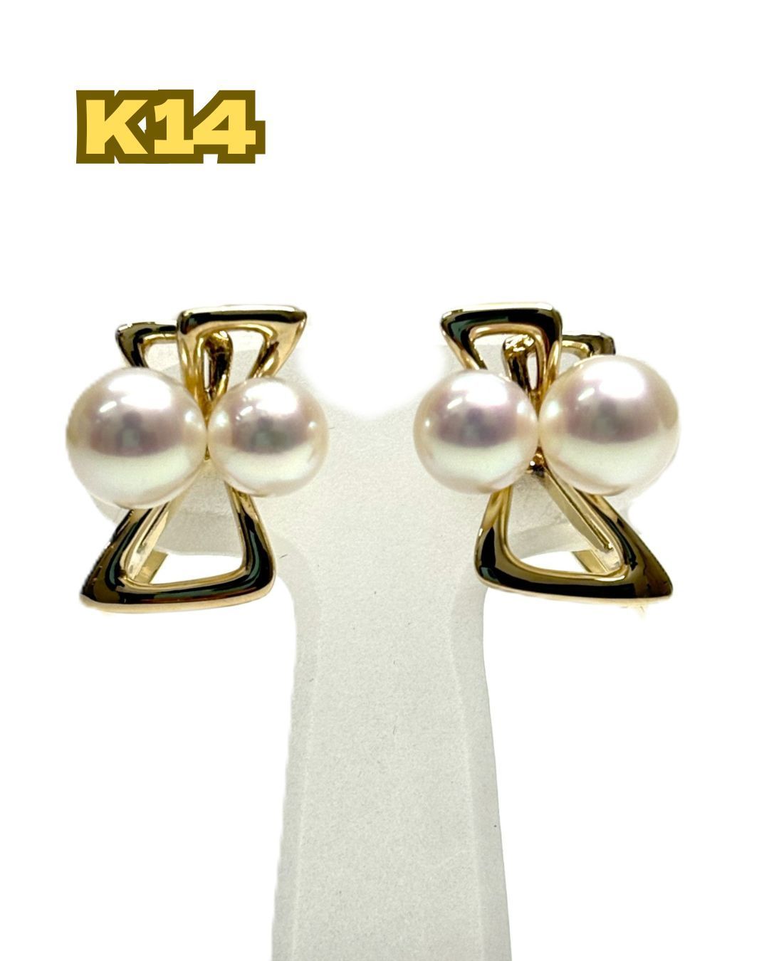 K14 ミキモト イヤリング パール4個 5.6g