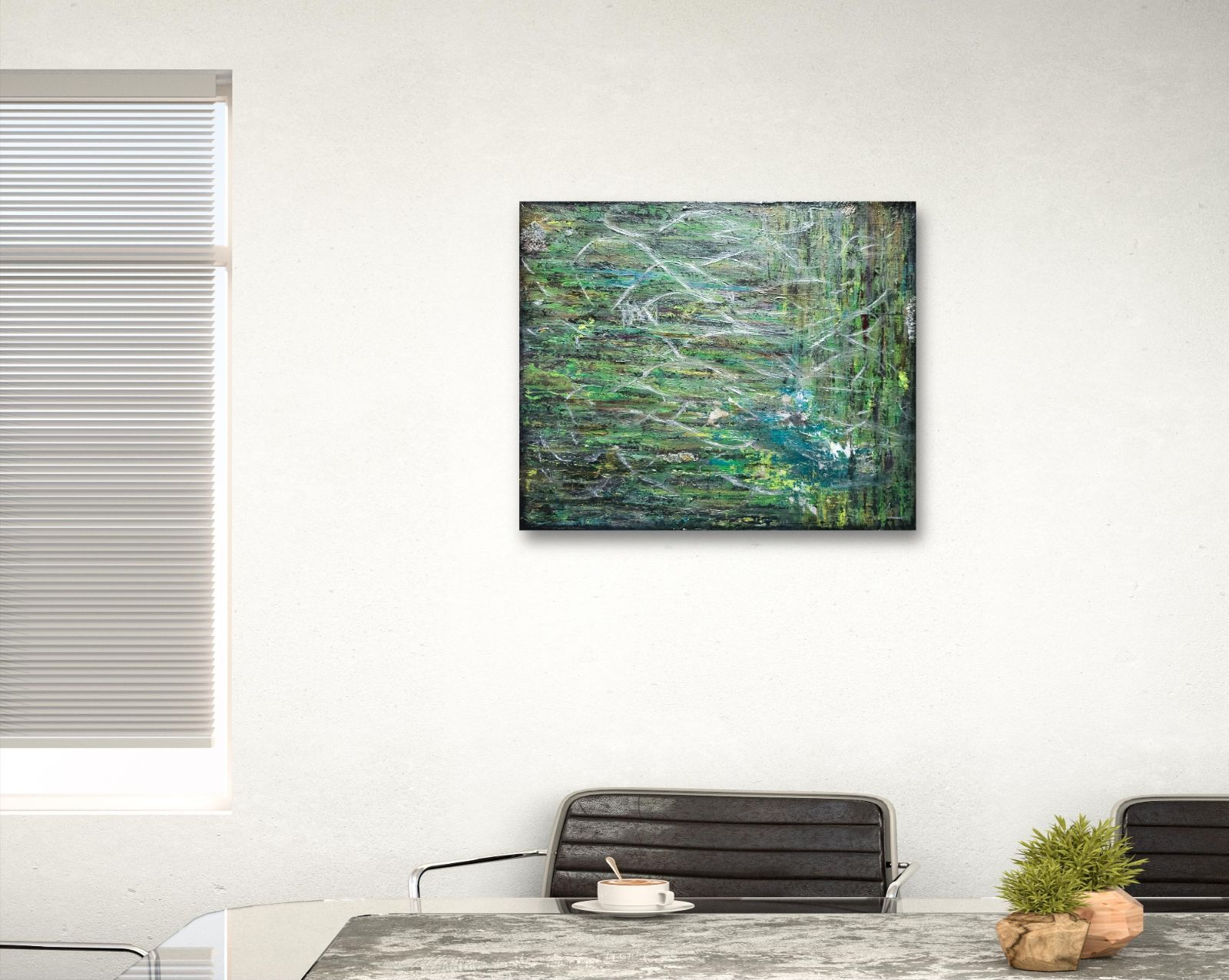 ループNo2.躍 - 抽象画 46×38㎝【F8】原画1点のみ キャンバス