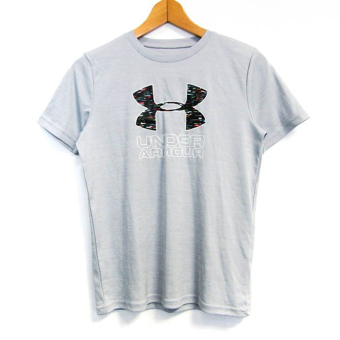 アンダーアーマー 半袖Ｔシャツ トップス ロゴT ヒートギア スポーツウエア キッズ 男の子用 YXLサイズ グレー UNDER ARMOUR  【中古】 - メルカリ