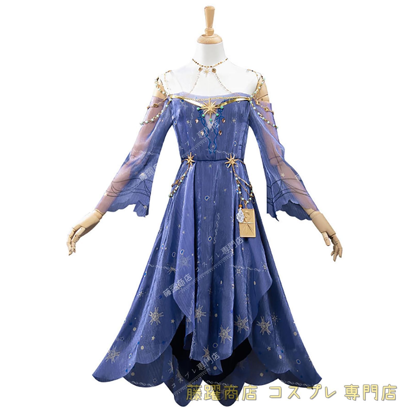 第五人格 心理学者 エダ?メスマー 永き夢 コスプレ 衣装 メガネ 耳飾り 髪飾り ウイッグ 付き コスチューム ワ