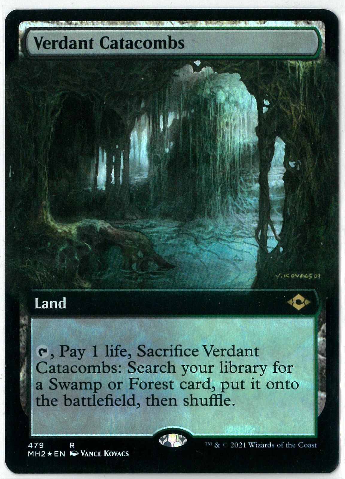 マジック：ザ・ギャザリング - MTGモダンホライゾン2版 旧枠Foil 「新緑の地下墓地」英語版 MTG: Magic The Gathering/Modern Horizon2]【JP】Verdant