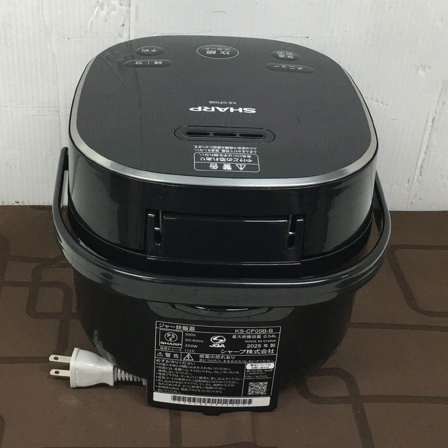 【新品未使用】SHARP 炊飯器 KS-CF05E-B ブラック3合炊き　黒 ジャー炊飯器 ブラック系 KS-CF05E-B [3合 /マイコン] SHARP｜シャープ