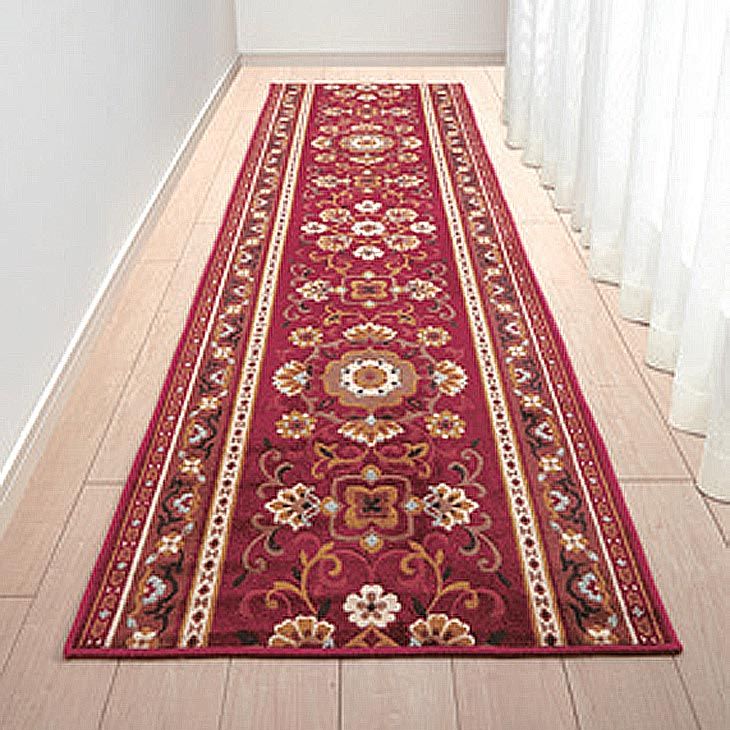 TORAY 東レ セベリス 抗菌 防臭加工 アラベスク柄 廊下敷 80×240cm 日本製