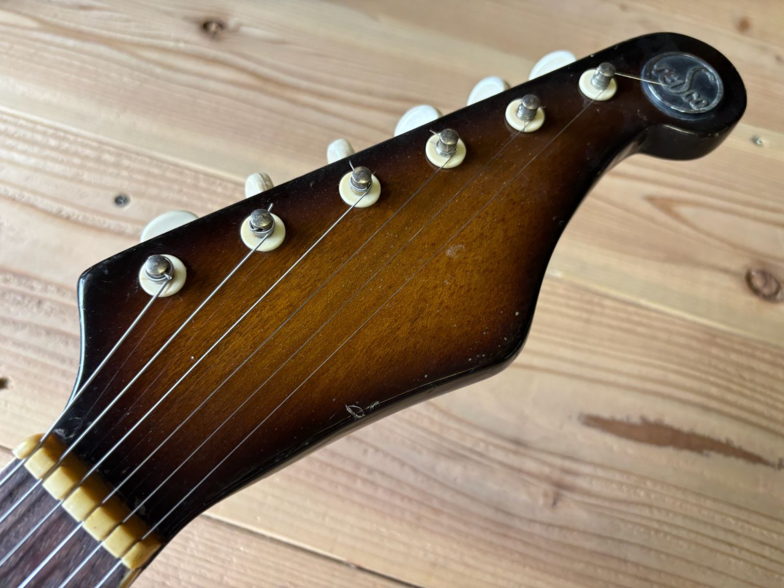 TEISCO エレキギター ブラウン/ブラック Vintage 1960s Tiesco EJ-2 Electric Guitar Gold Foil Japan Zimgar