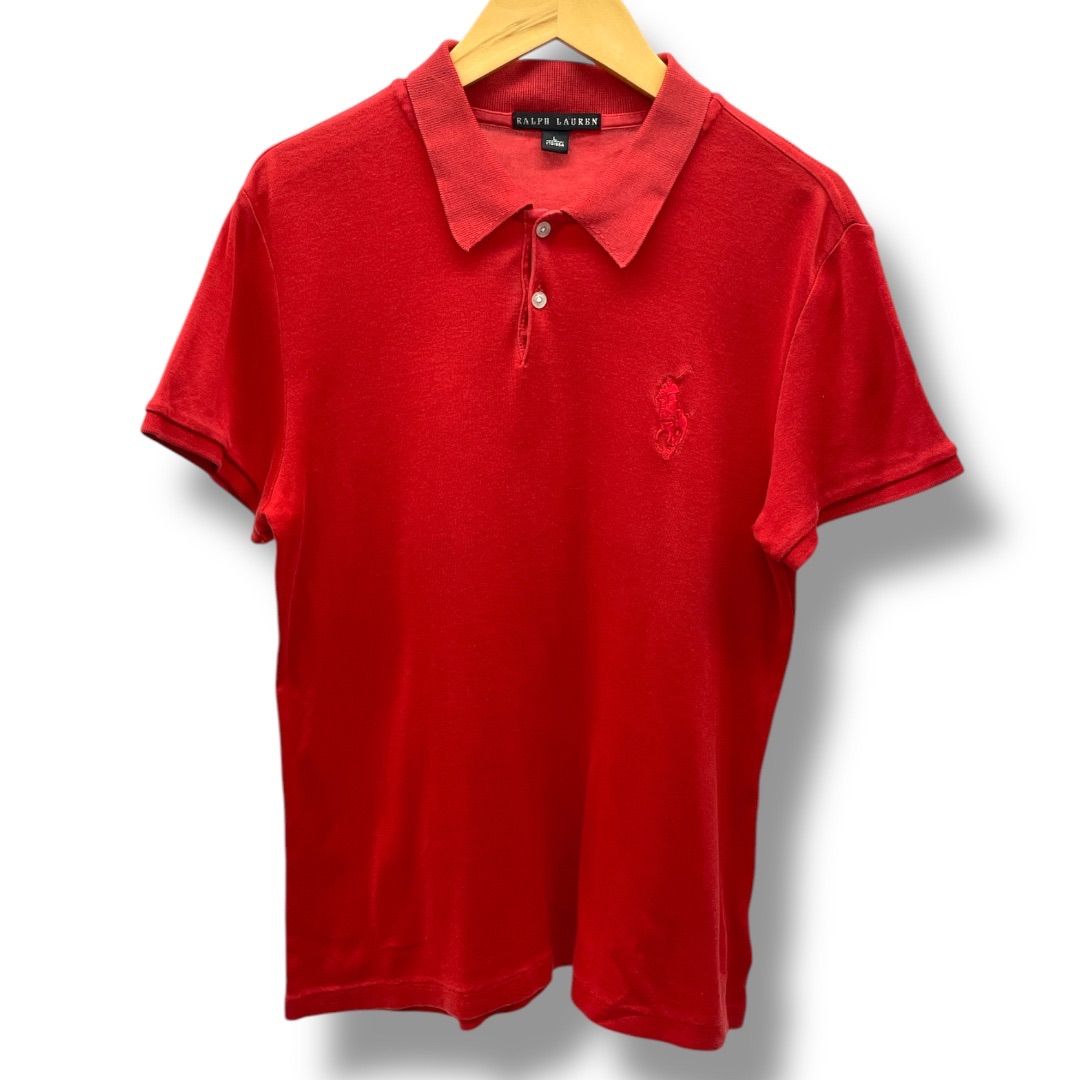 RALPH LAUREN BLACK LABEL ラルフローレンブラックレーベル 半袖ポロシャツ 19Q28G7 赤 レッド Lサイズ レディース 夏 有明ガーデンrecollect店 3 No.359
