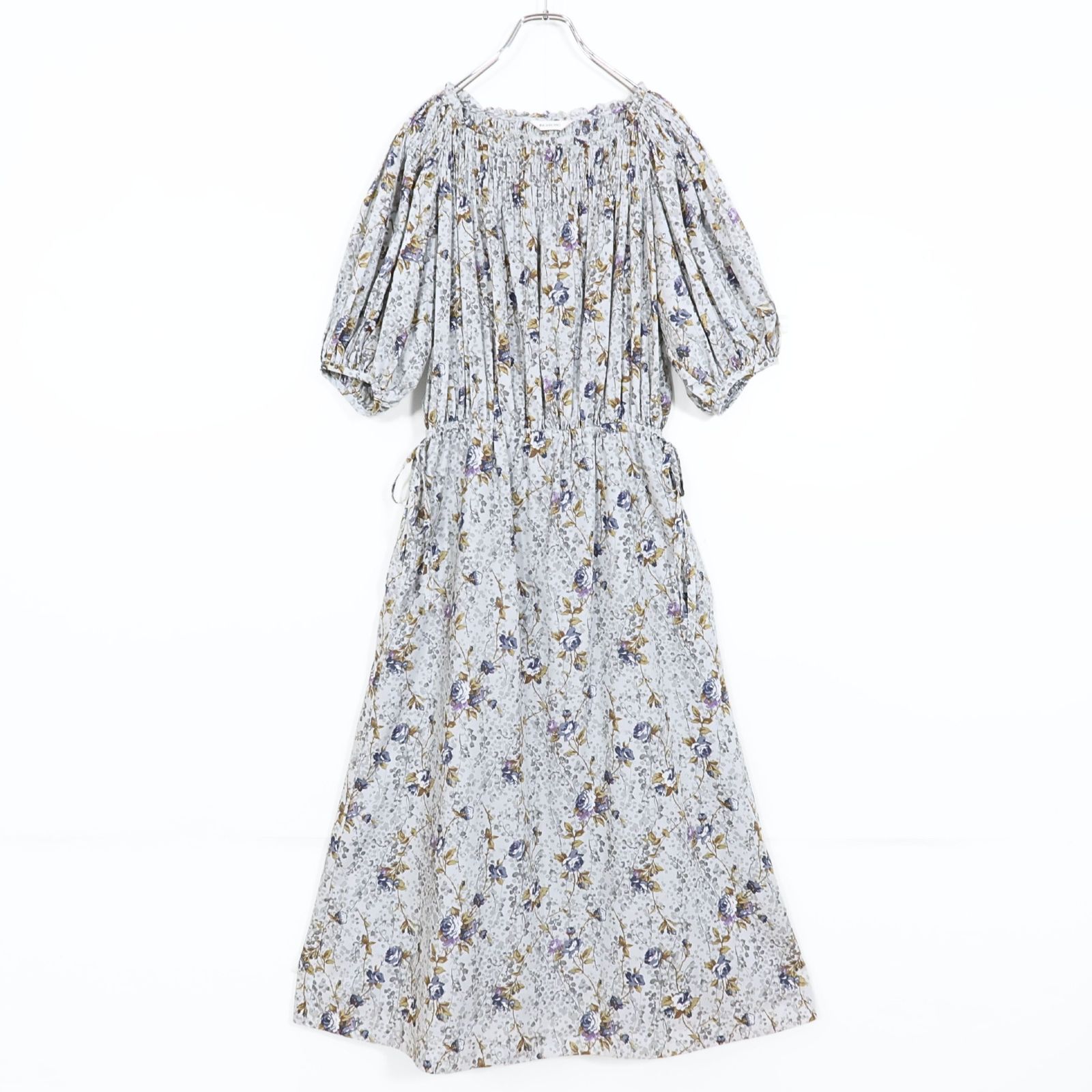 PINKHOUSE BerryRose プリントワンピース ブルー 新品未使用 セール】 ブルーフラワリィプリントワンピース （ロング・マキシ丈