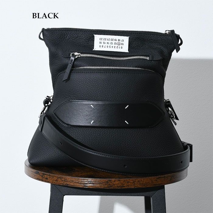 メゾンマルジェラ レザー 4ステッチ クラッチバッグ 黒 男女兼用