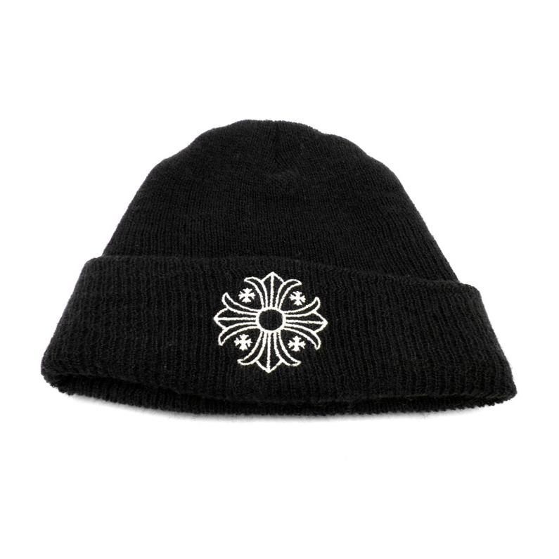 クロムハーツ CHROME HEARTS WOOL WATCH CAP CH プラス 刺繍 ウール ワッチ ビーニー ニット キャップ n9663