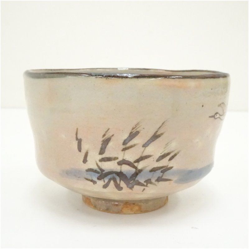 Ｎ４７３　茶碗　『紀州焼』『葵窯　寒川栖豊造』『御題　森』　抹茶碗　共箱　茶道具 N473 茶碗 『紀州焼』『葵窯 寒川栖豊造』『御題 森』 抹茶