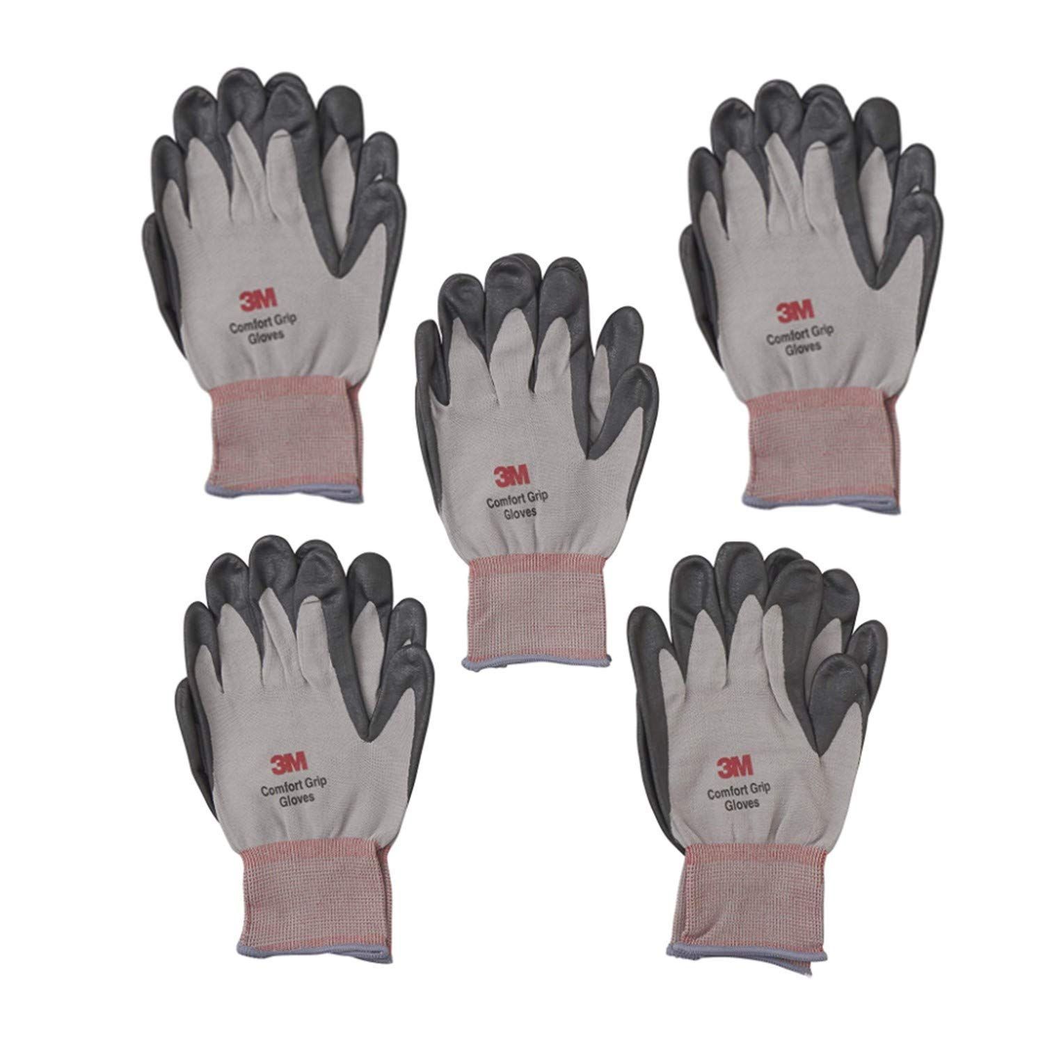 作業用手袋 スリーエム コンフォートグリップグローブ グレー Lサイズ 3M 5双パック GLOVE-L-5P