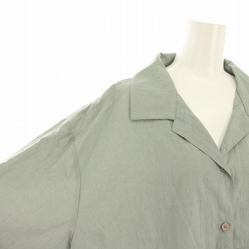 トゥデイフル TODAYFUL 23SS ハーフスリーブクレープシャツ ブラウス オープンカラー 半袖 F 緑 グリーン 12310441 レディース トゥデイフル TODAYFUL 23SS ハーフスリーブクレープシャツ