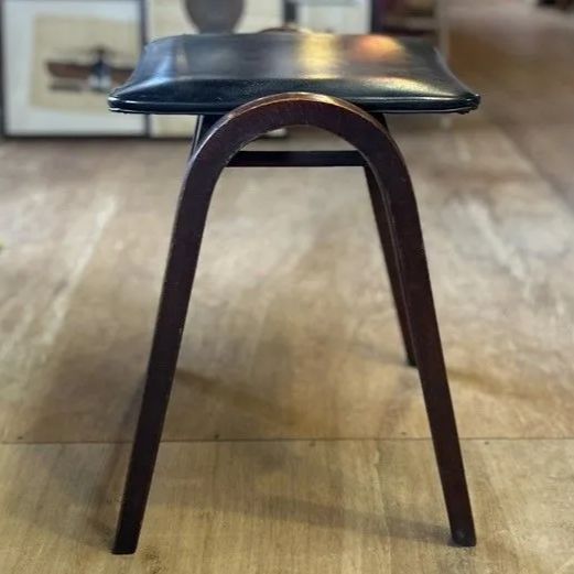 秋田木工 剣持スツール スタッキングスツール No.202 ②ブラック /DM-0008