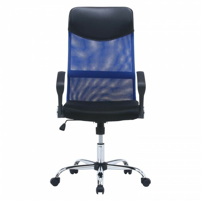 不二貿易 （C/D:90880） メッシュハイバックチェアー HF-98BL ブルー