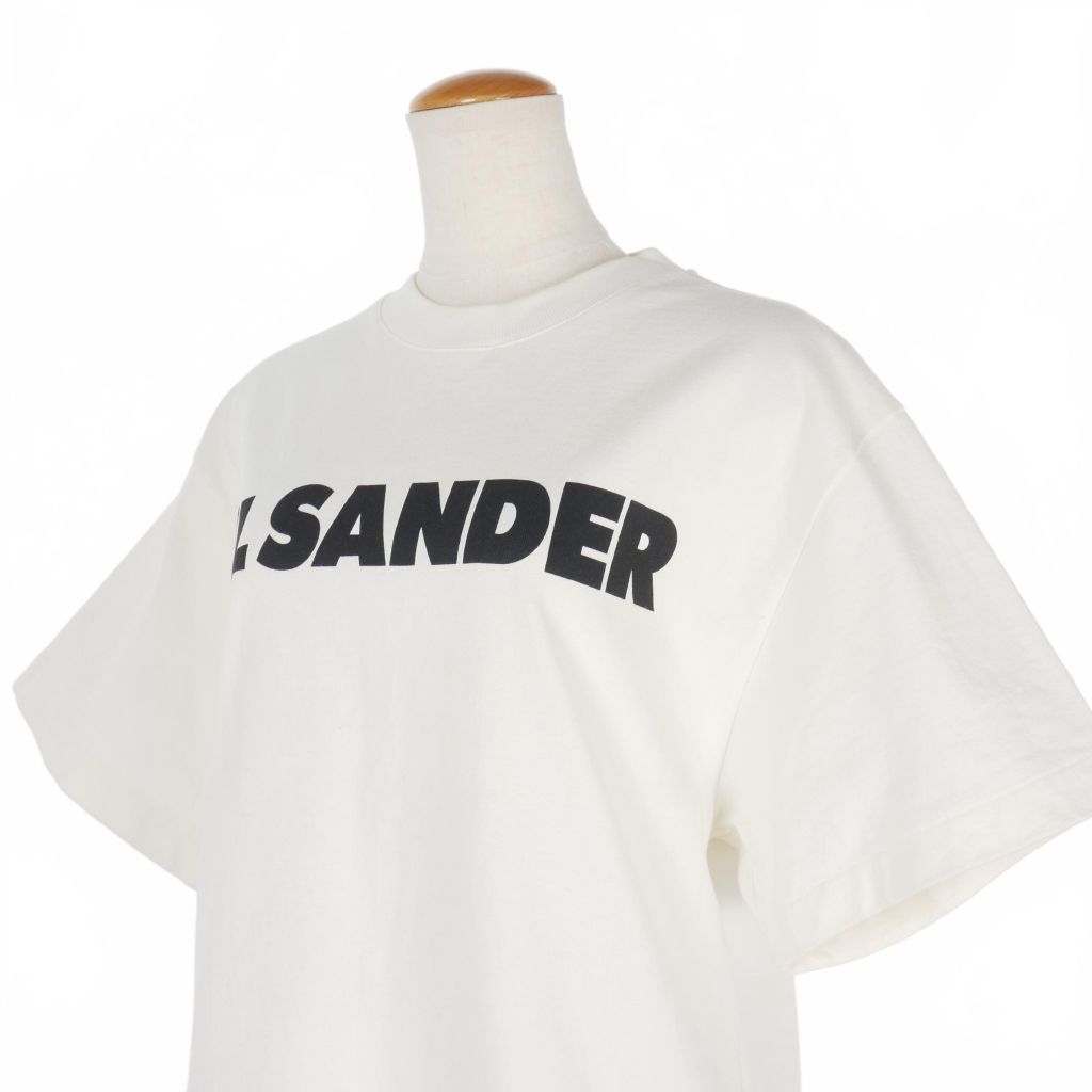 JIL SANDER 半袖シャツ 白 ホワイト ジルサンダー ロゴプリント JIL