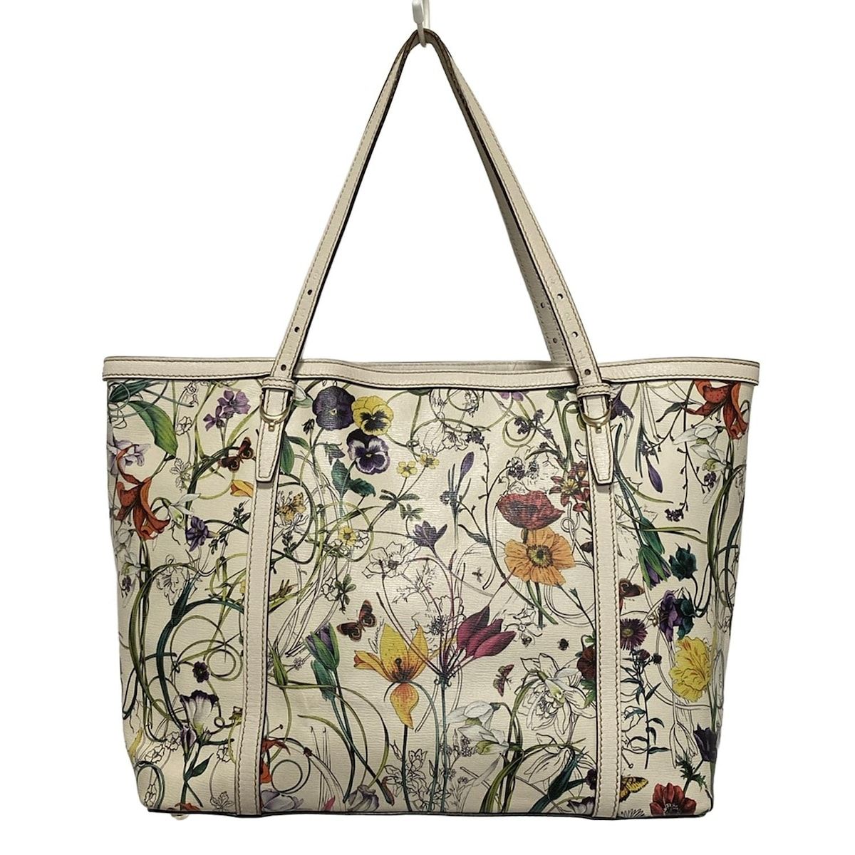 GUCCI グッチ トートバッグ ニースフローラ 309613 白×マルチ レザー