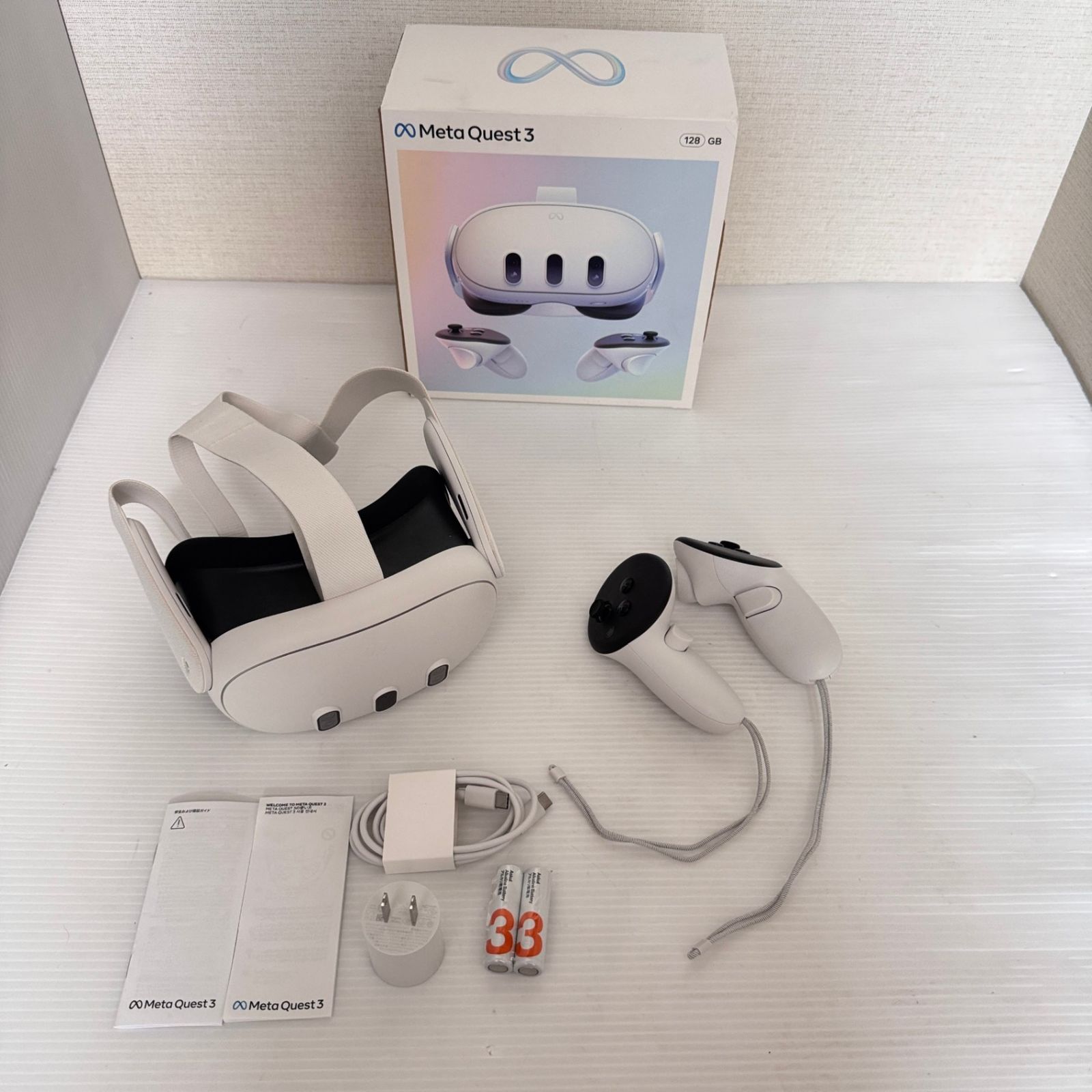 【動作確認済み】Quest3 128GBモデル ☆動作確認済み 美品 MetaQuest3 メタクエスト3 128GBモデル VR
