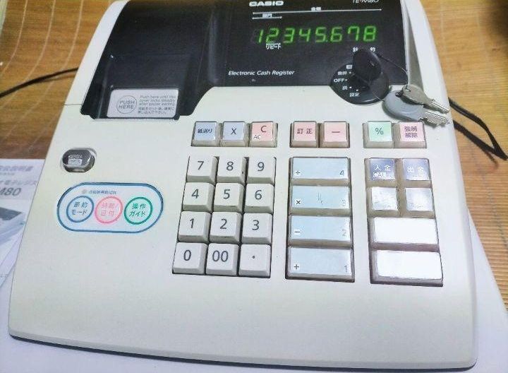 カシオレジスター TE-M80 中古品 人気機種感熱紙 送料無料