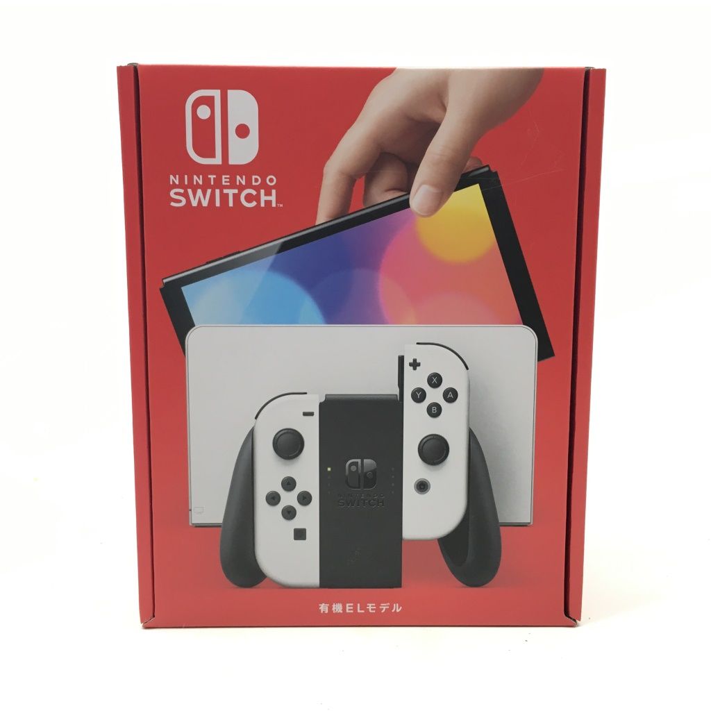 01w-1972 〇  未使用品 Nintendo Switch本体 有機ELモデル Joy-Con(L/R)ホワイト ニンテンドースイッチ 【中古品】
