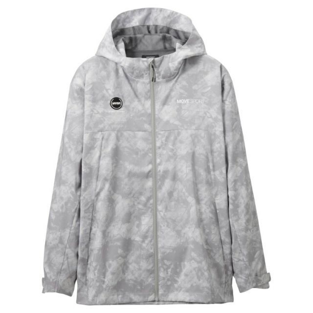DESCENTE デサント 総柄グラフィック バックロゴ フルジップフーディー グレー Oサイズ DMMVJC12 GY | スポーツ ウエア 服 衣類 機能性 トップス 長袖 ロングスリーブ パーカー 素材 ストレッチ性 