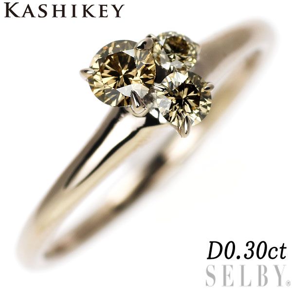 カシケイ/Kashikey K18BG ブラウン ダイヤモンド リング 0.30ct ムク ...