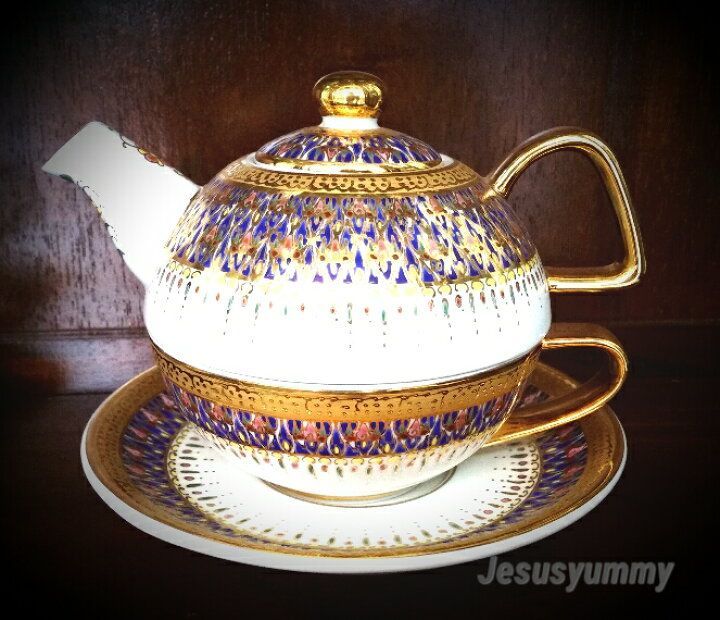 高級食器 タイ王室 ベンジャロン焼 カップ＆ソーサー ペア 2客セット