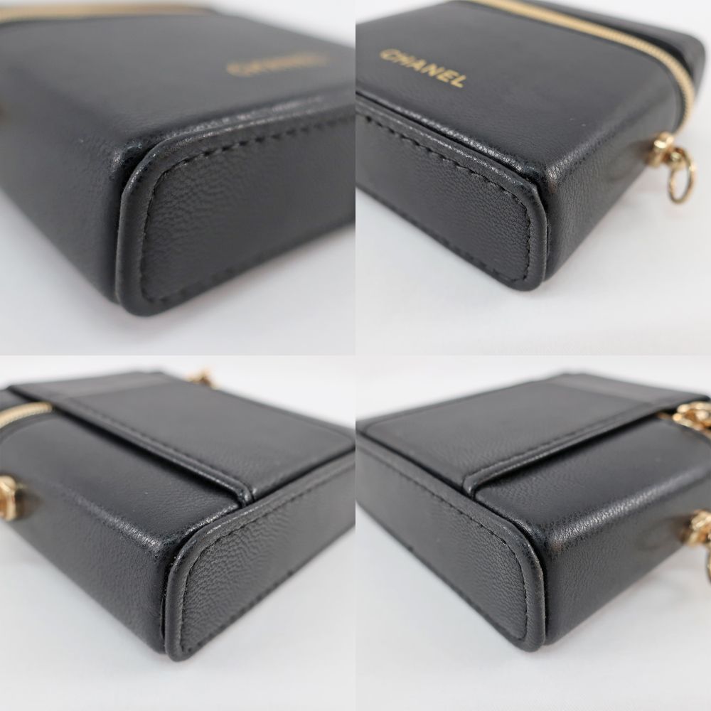 天白】【CHANEL】シャネル チェーンショルダー リップケース