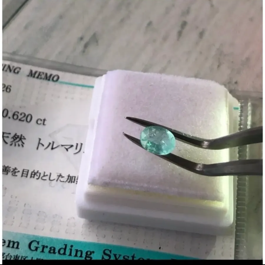 ソーティング付き 本物 天然石 パライバトルマリンルース 0.620ct