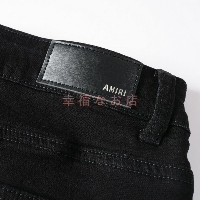 新品AMIRI アミリ スキニージーンズ メンズ デニム スリム スキニー デニムパンツ ダメージジーンズ 弾性わずか ストレッチパンツ カジュアル  インポート ストリートファッション 海外ダメージデニム US ブラック黒black - メルカリ